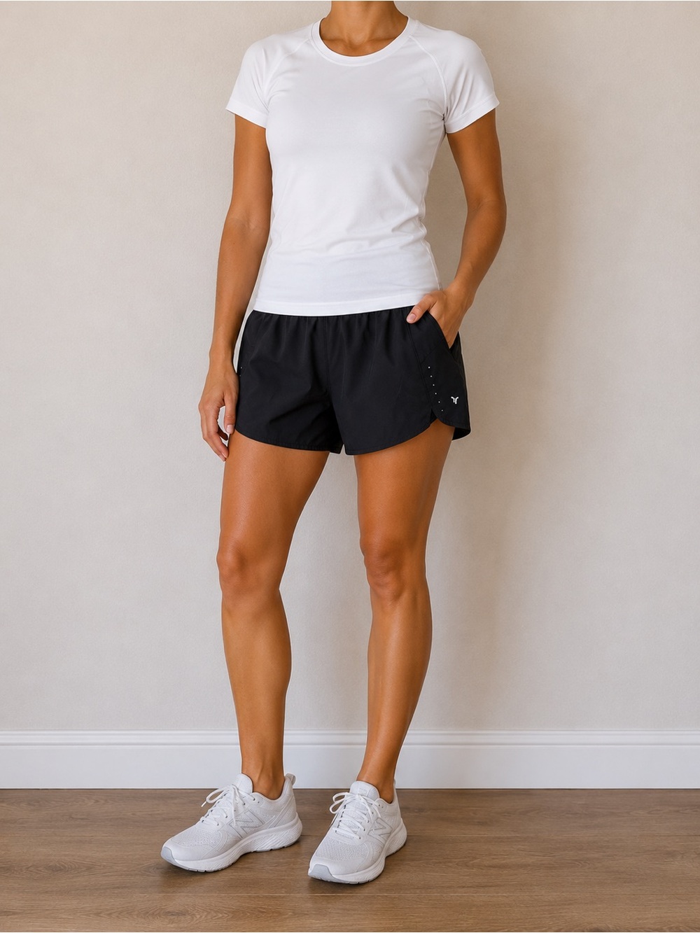 Old Navy Black Women's Athletic Shorts with Side Pocket